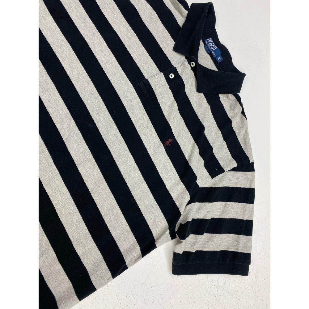 VTG 90s Polo Ralph Lauren striped short sleeve rugby cotton polo shirt 3XB BIG
